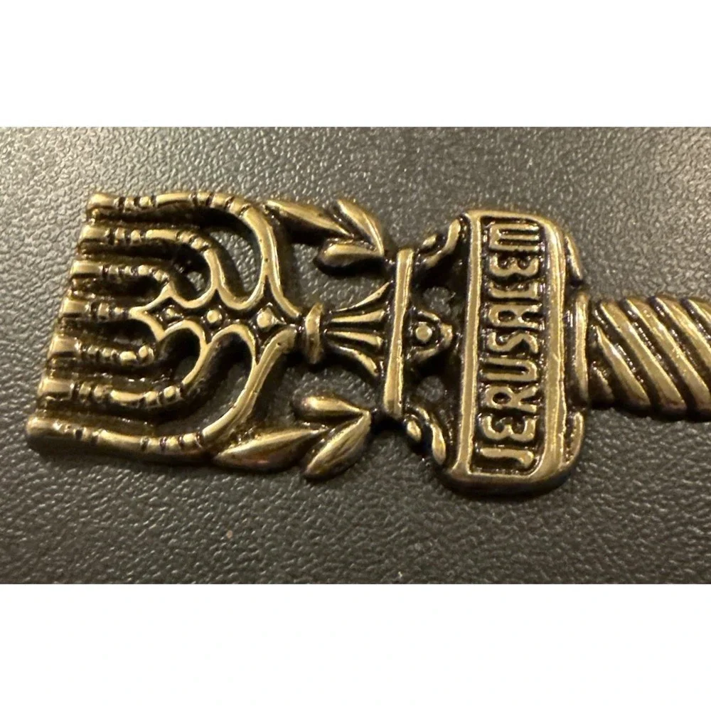 Vintage Jerusalem Souvenir Menorah Letter‎ Opener Brass NEW